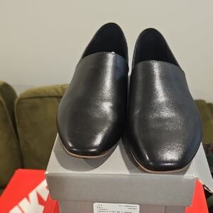 Vagabond Black Leather Slip-On Loafers